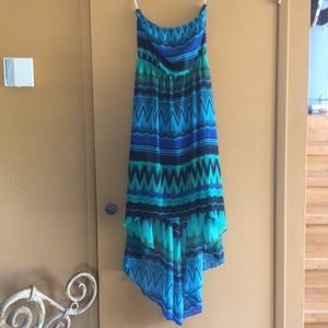 Striking Strapless Halter Dress